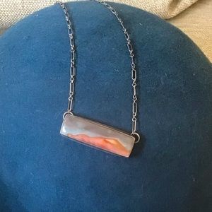 Handcrafted landscape jasper necklace